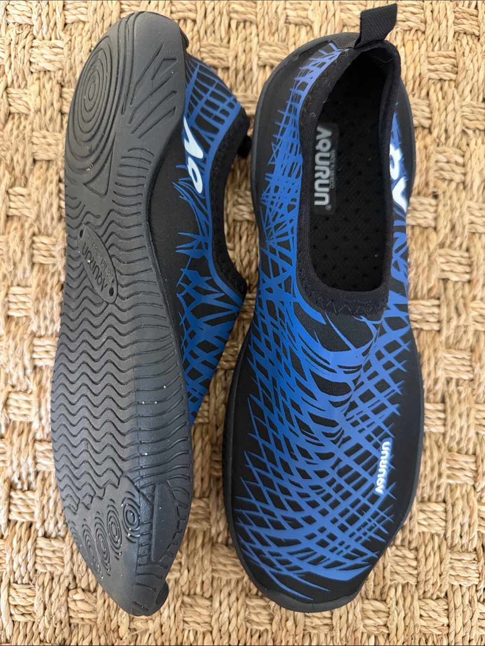 Aqurun Blue & Black Water Shoes Sz 38.5